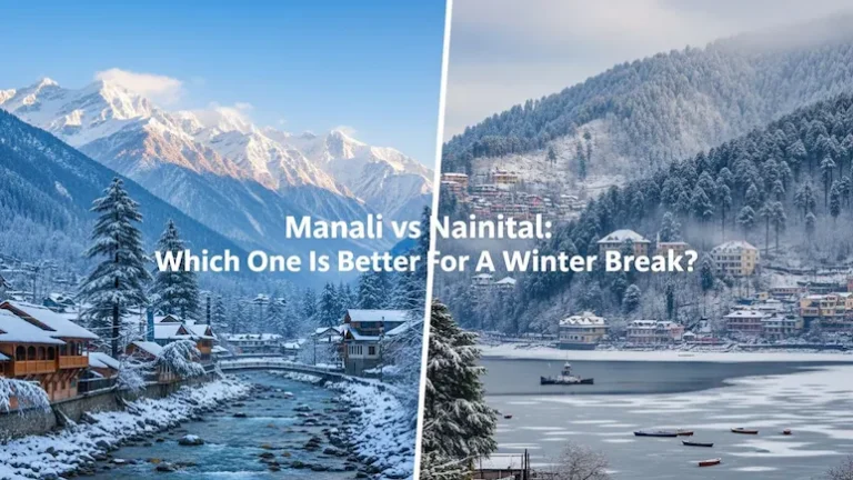 Manali, cradled in Himachal Pradesh’s Kullu Valley, offers a heady mix of snow-capped adventure, vibrant cafés, and postcard-perfect peaks. Nainital, nestled in the Kumaon region of Uttarakhand, trades rugged adventure for quiet lakes, cosy walks, and an old-world charm that feels like time slowed down.